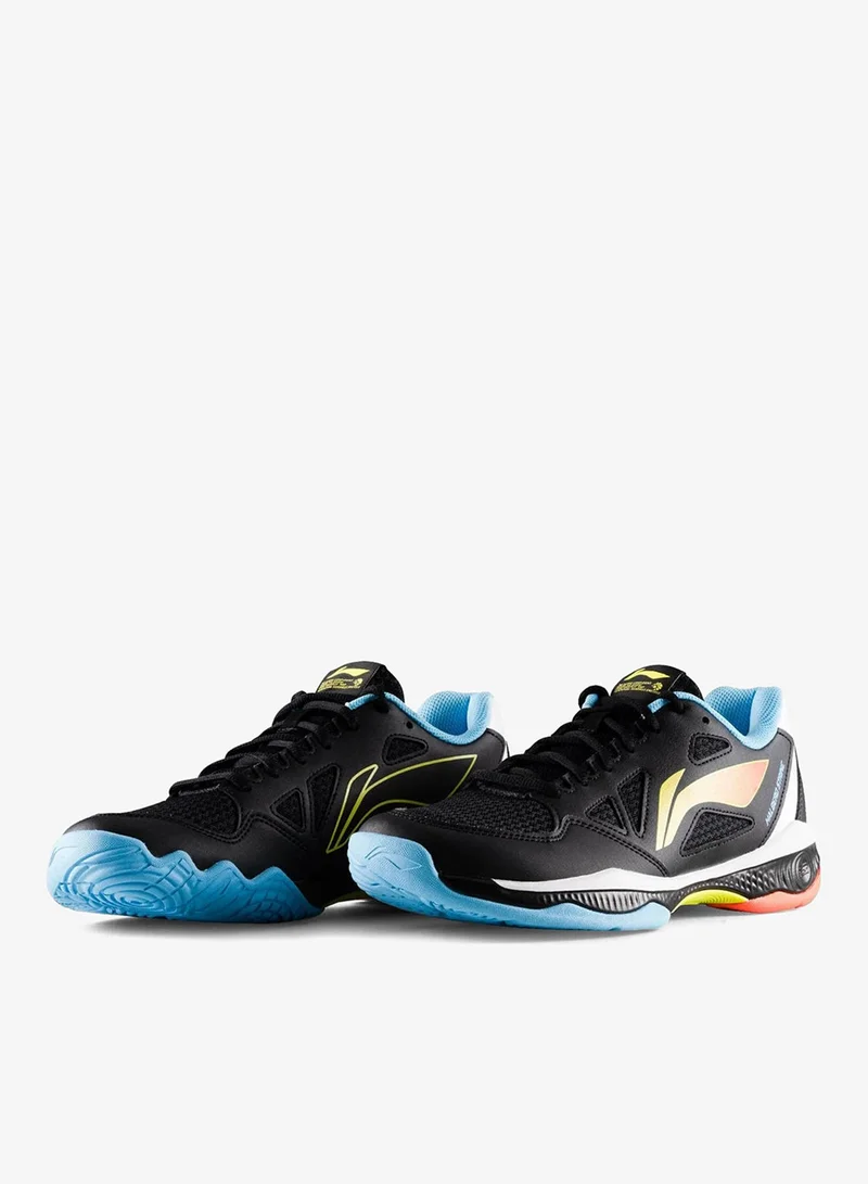 Li-Ning Black/Standard White Li-Ning Halberd Strike Non Marking Badminton Shoes  | Best Price UAE