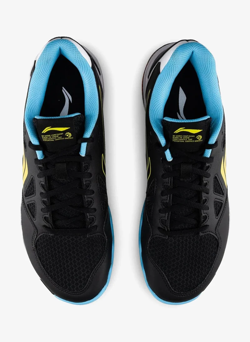 Li-Ning Black/Standard White Li-Ning Halberd Strike Non Marking Badminton Shoes  | Best Price UAE