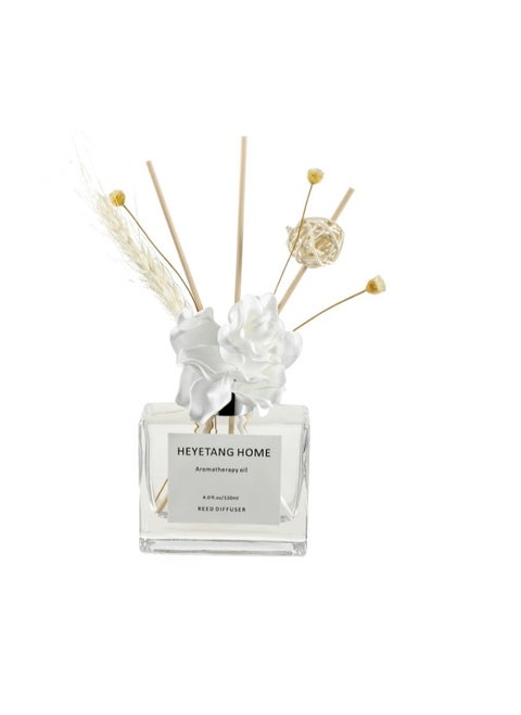 Blue Ocean Scented 120ml Flower Reed Diffuser Set Scent Diffuser With Sticks Home Fragrance Flower Diffuser For Home Office Bathroom Shelf