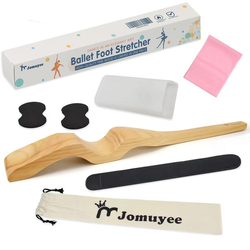 Jomuyee Ballet Foot Stretcher Set Original Pine Dance Foot Arch Enhancer for Dancer Gymnastics Yoga People Gift Idea
