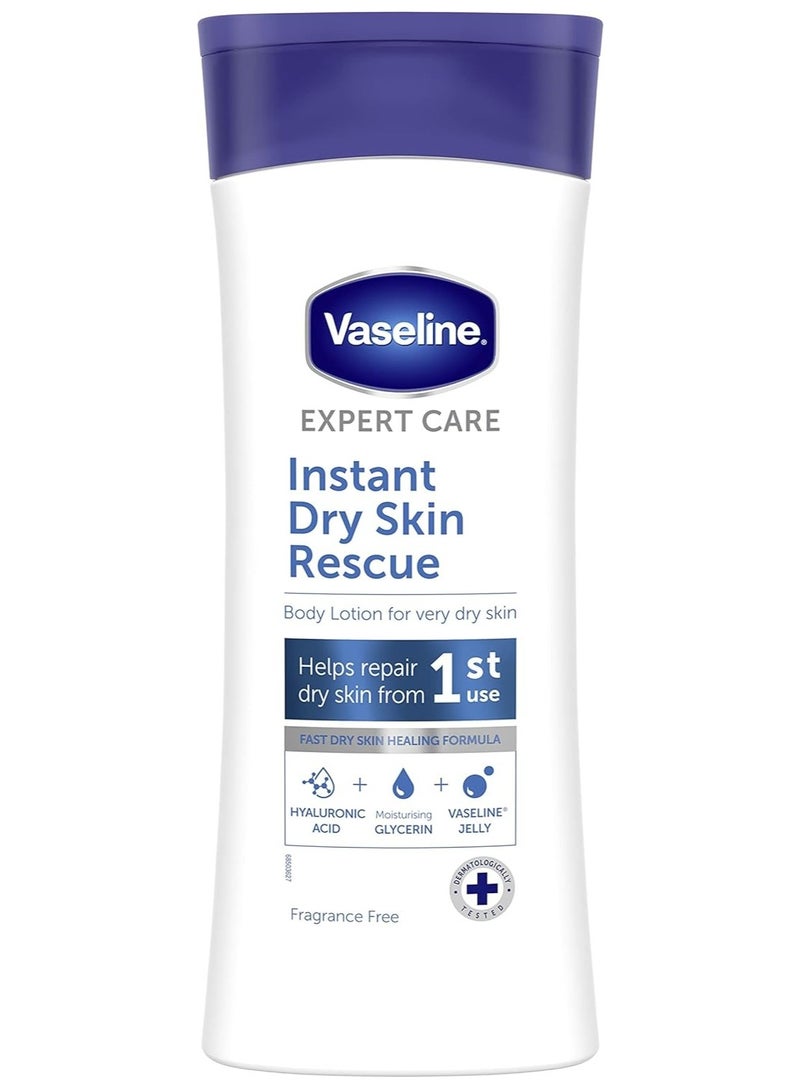 Vaseline Expert Care Instant Dry Skin Rescue Body Lotion, Lighting for Very Dry Skin - 1 x 400 ml - Image 1