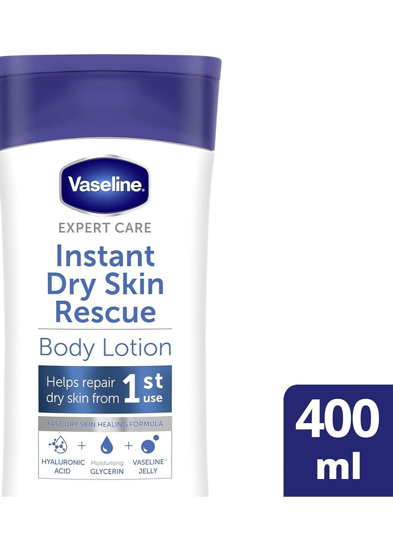 Vaseline Expert Care Instant Dry Skin Rescue Body Lotion, Lighting for Very Dry Skin - 1 x 400 ml - Image 2