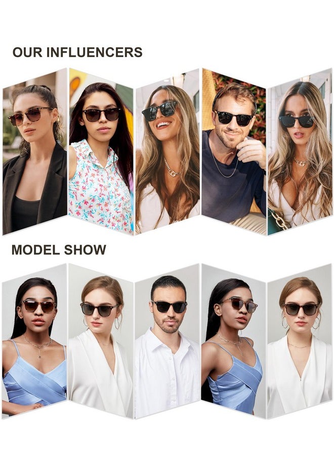 Sojos Retro Vintage Square Polarized Sunglasses For Women Men Uv Protection Lens Tr90 Frame Sunglasses Sj2112 With Crystal Frame Pink Mirrored Lens  - Image 2