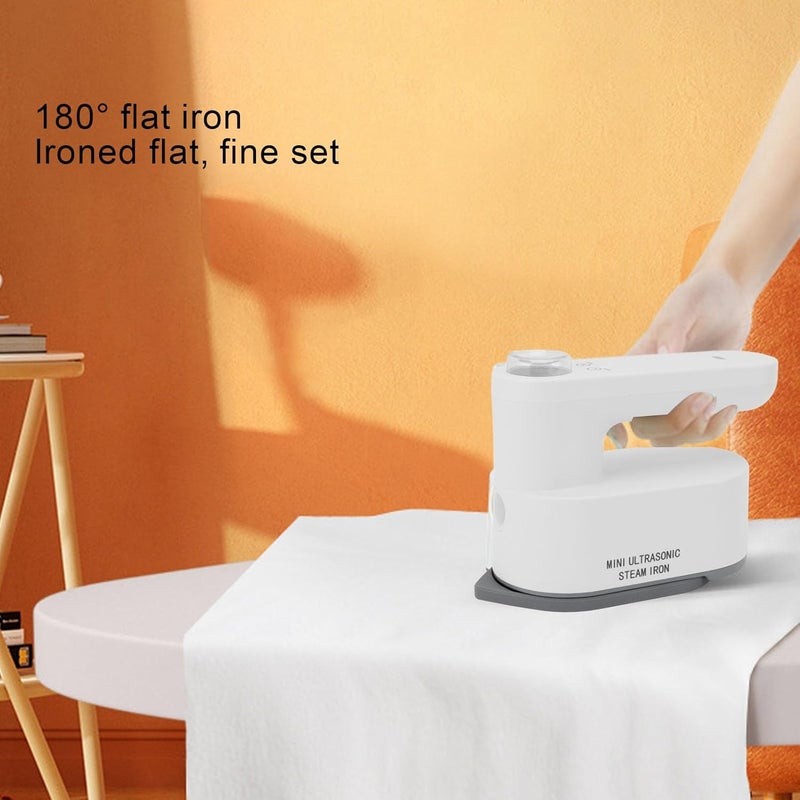 Ashata Mini Steam Iron for Clothes, Cordless Portable Handheld Steamer, Travel Steamer Iron for Clothes, Rechargeable Dry Wet Steam Iron for Clothes Home Dormitory Travel Business - Image 5