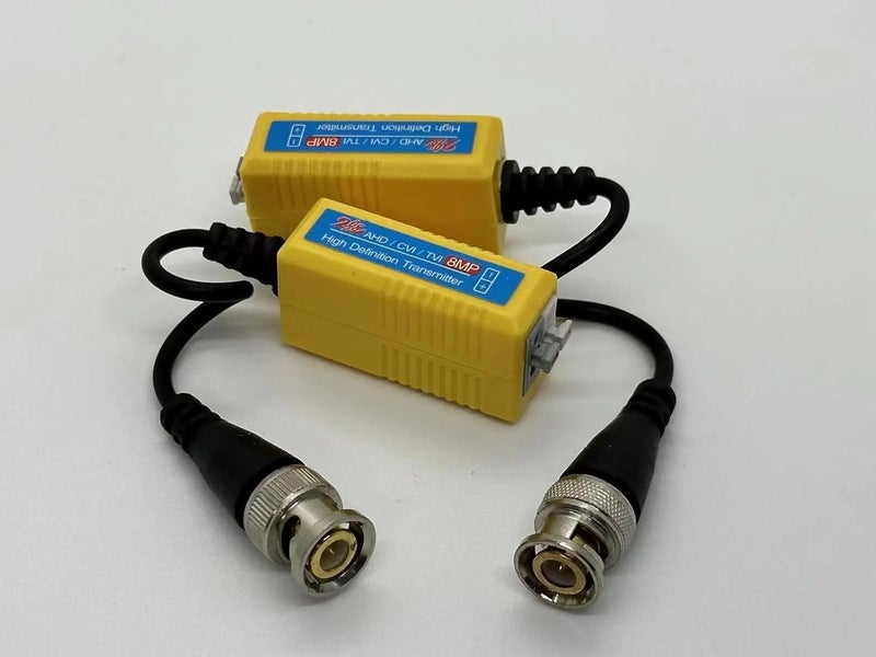WiredCom WiredCom 8MP Split Joint Mini CCTV BNC HDCVITVICVBSAHD Passive Transceiver Video Balun PACK OF 2 - Image 5