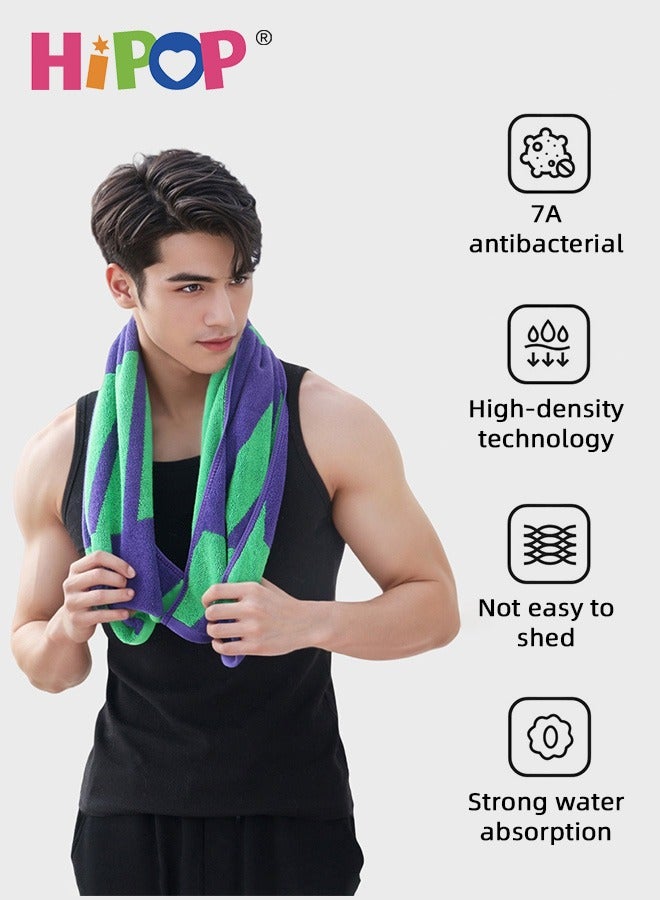 HIPOP 38*110 cm Cotton Gym Towel, Quick Dry Sports Towel, Super Absorbent Sports Towel for Men & Women, Sport Sweat Towel for Fitness, Camping, Yoga, Beach, and Travel – Lightweight and Compact - Image 4