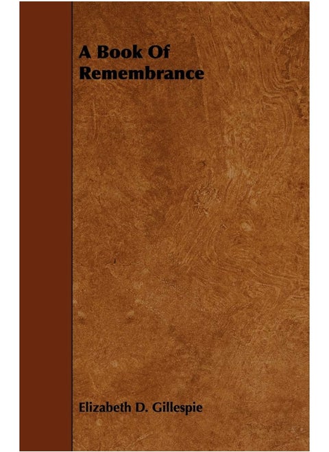 A Book Of Remembrance