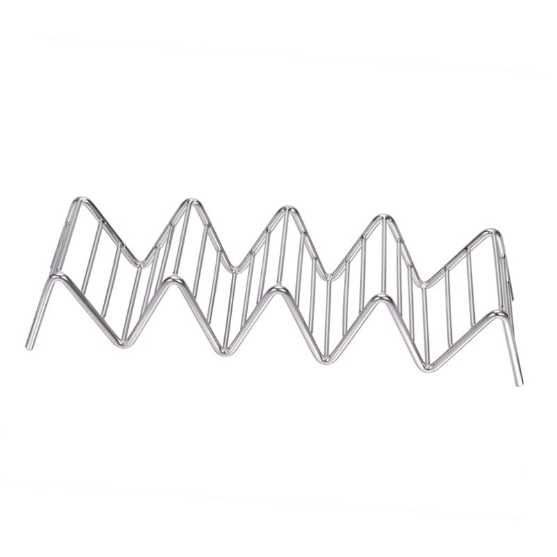 Stainless Steel Taco Holder Rack Dishwasher Safe Easy Clean Silver - Image 2