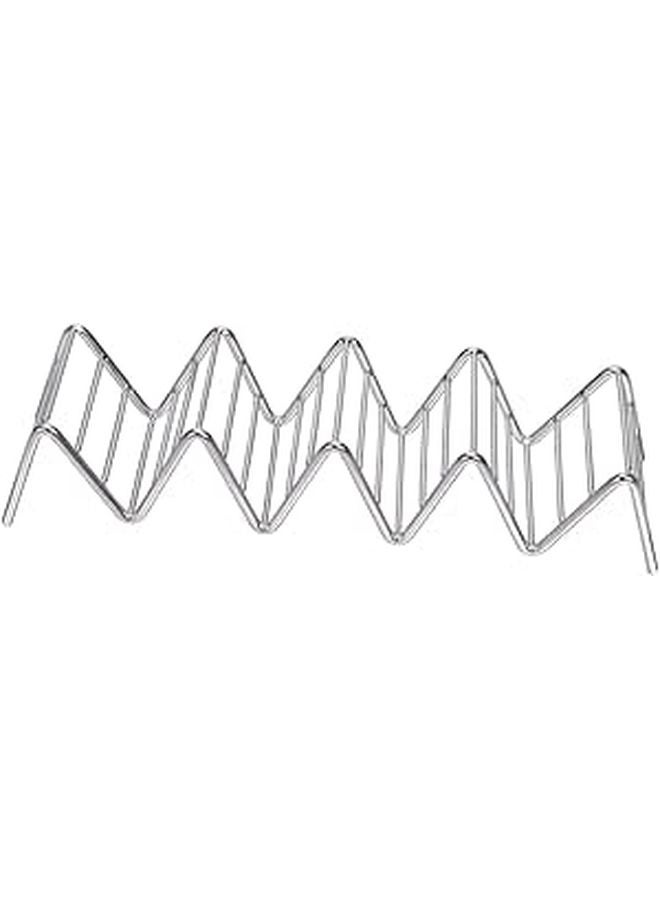 Stainless Steel Taco Holder Rack Dishwasher Safe Easy Clean Silver - Image 1