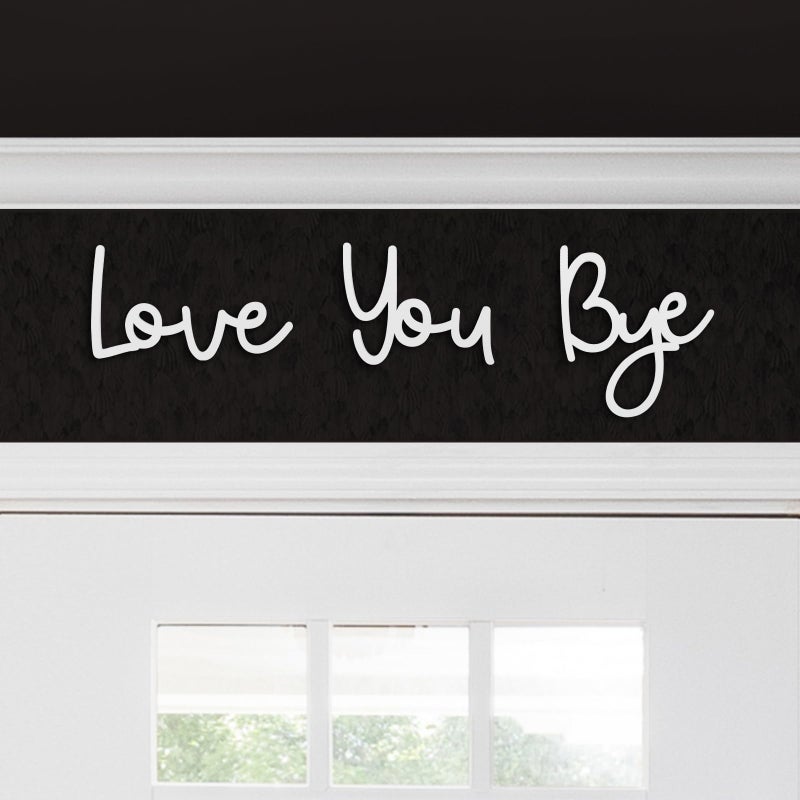 Dripykiaa Love You Bye Wood Sign Decor Decor Boho Decor 31.5 Wood Grain Wall Decor - Image 1