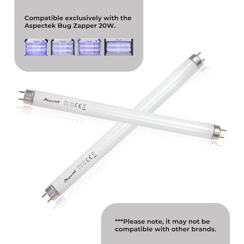 ASPECTEK Bug Zapper Mosquito UV Lamp Replacement Bulbs - Pack of 2X 10W UV Light Tubes, Compatible with ASPECTEK 20W Electronic Bug Zapper Models for Indoor Use - Image 2