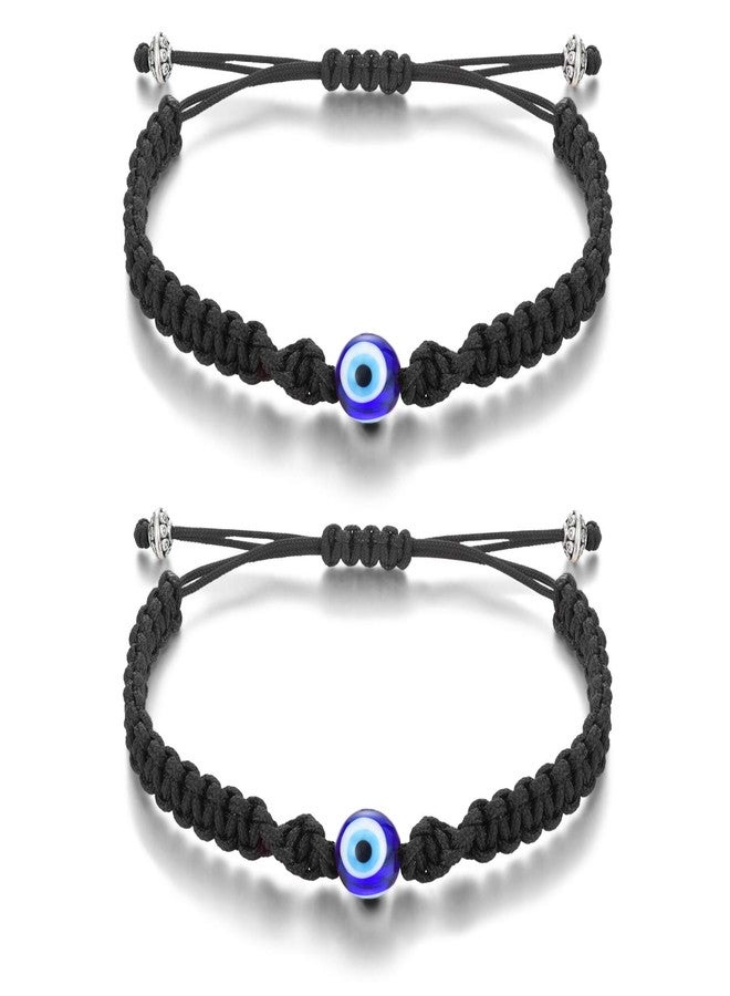 Tarsus Evil Eye Bracelets for Men, Braided Woven Rope Male Protection Good Luck Lucky Bracelet - Image 1