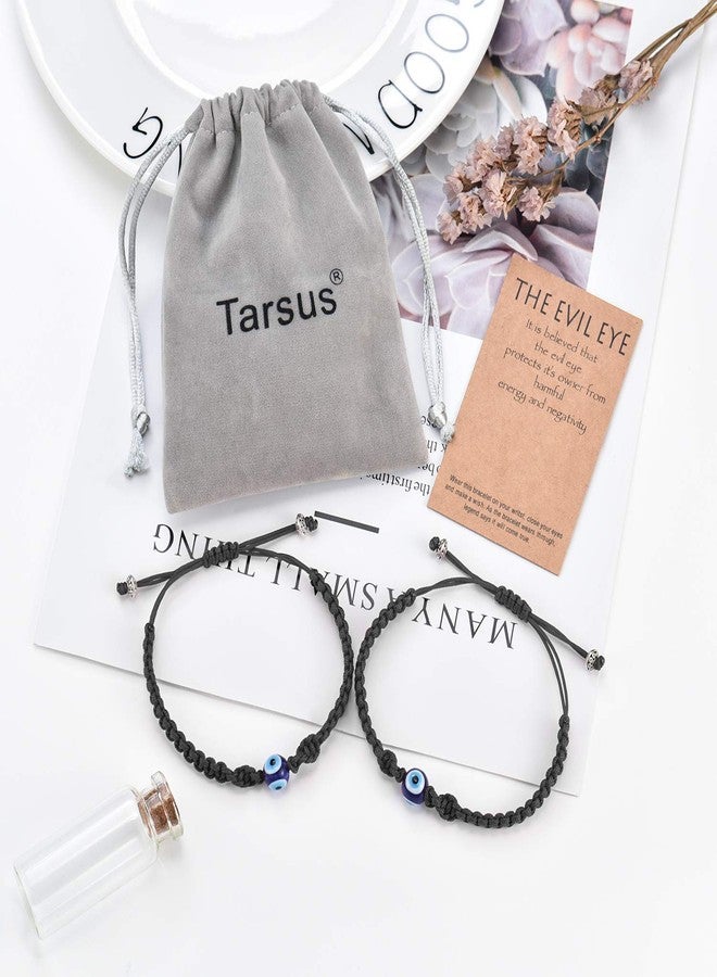 Tarsus Evil Eye Bracelets for Men, Braided Woven Rope Male Protection Good Luck Lucky Bracelet - Image 4