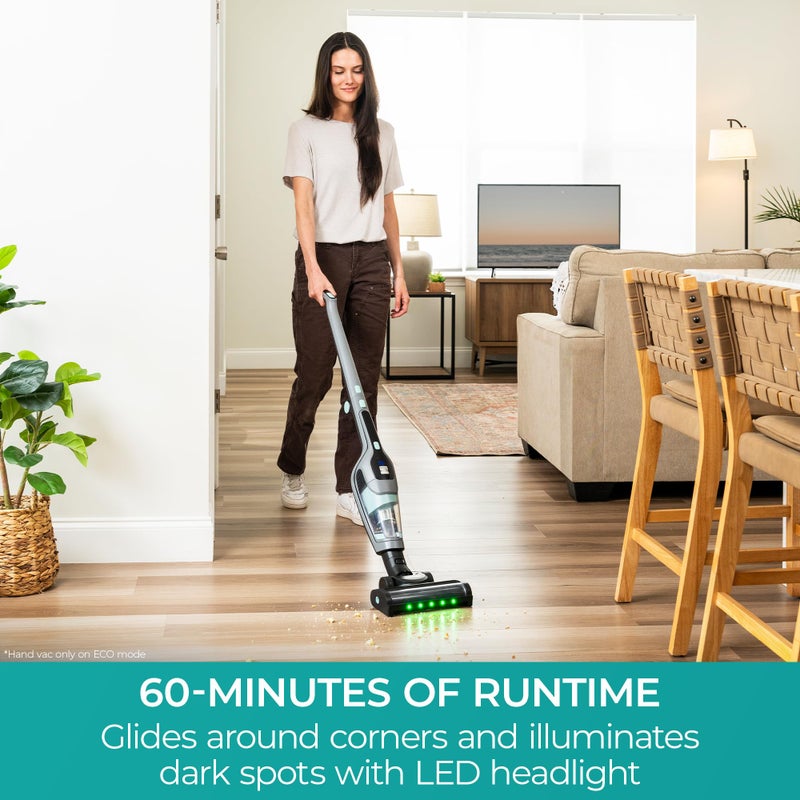 Kenmore 200 Series DS2010 Cordless Stick Vacuum Lightweight Cleaner 2-Speed Power Suction LED Headlight 2-in-1 Handheld for Hardwood Floor, Carpet & Pet Hair - Image 2