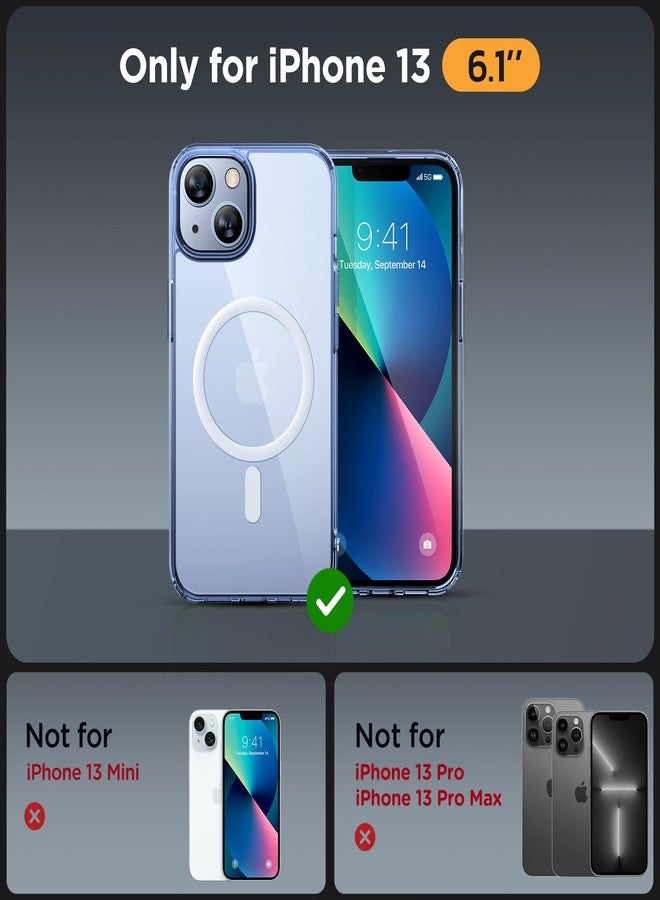 Miracase Magnetic Series for iPhone 13 Case [Compatible with MagSafe] [with 2X Screen Protectors] Military-Grade Protection, Anti-Fingerprint, Slim Design Phone Case for iPhone 13, Clear Blue - Image 2