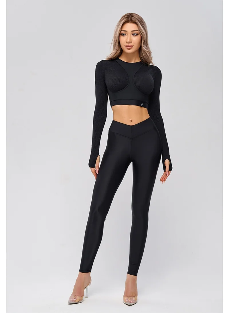 Bona Fide Rashguard Extra Black Bona Fide Workout Tops for Women - Short/Long Sleeve Compression Shirt - Breathable Tight Crop Top for Gym, Running, Yoga for Women | Best Price UAE