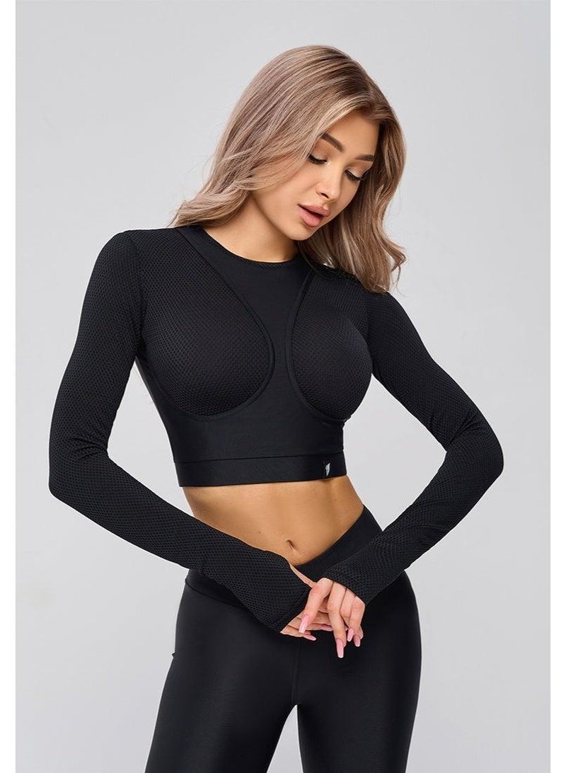 Bona Fide Workout Tops for Women - Short/Long Sleeve Compression Shirt - Breathable Tight Crop Top for Gym, Running, Yoga - Image 3