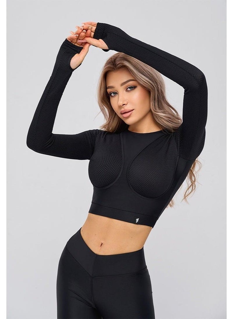Bona Fide Workout Tops for Women - Short/Long Sleeve Compression Shirt - Breathable Tight Crop Top for Gym, Running, Yoga - Image 2