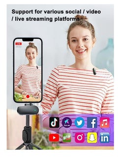 Arabest 2 Pack Mini Microphone with Charging Case, 2.4G Ultra-Low Delay 90ft Transmission Wireless Mic for Video Recording, Vlog, Interview  - Image 5