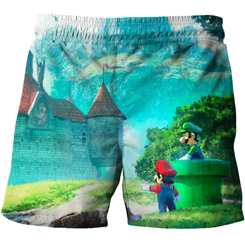 Mario Cartoon Game Character 3D Print Pattern Children'S Clothing Cool Cartoon Beach Pants For Young Men And Women - Image 1