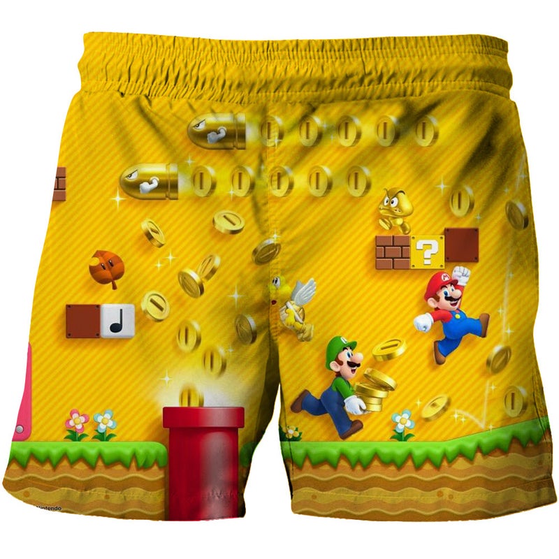 Mario Cartoon Game Character 3D Print Pattern Children'S Clothing Cool Cartoon Beach Pants For Young Men And Women - Image 4