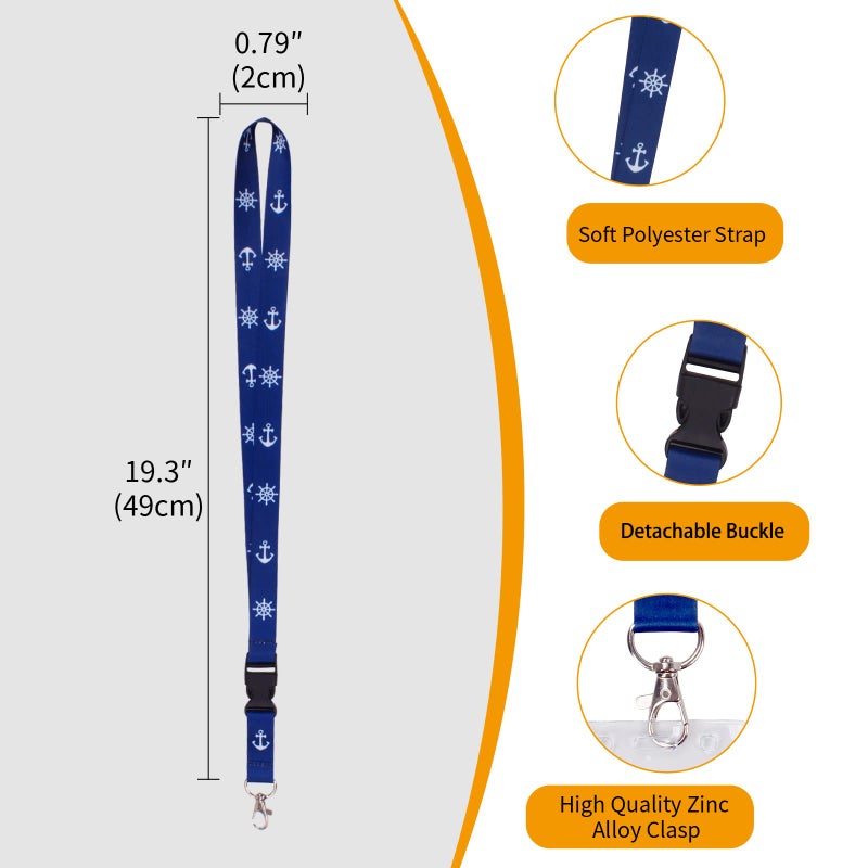 XIANGXING 3 Pack Waterproof Lanyards with Detachable Buckle & ID Badge Holder for Cruise Ships Key Cards, Cruise Essentials & Must Have Accessories (Light Blue + Dark Blue + Red) - Image 4