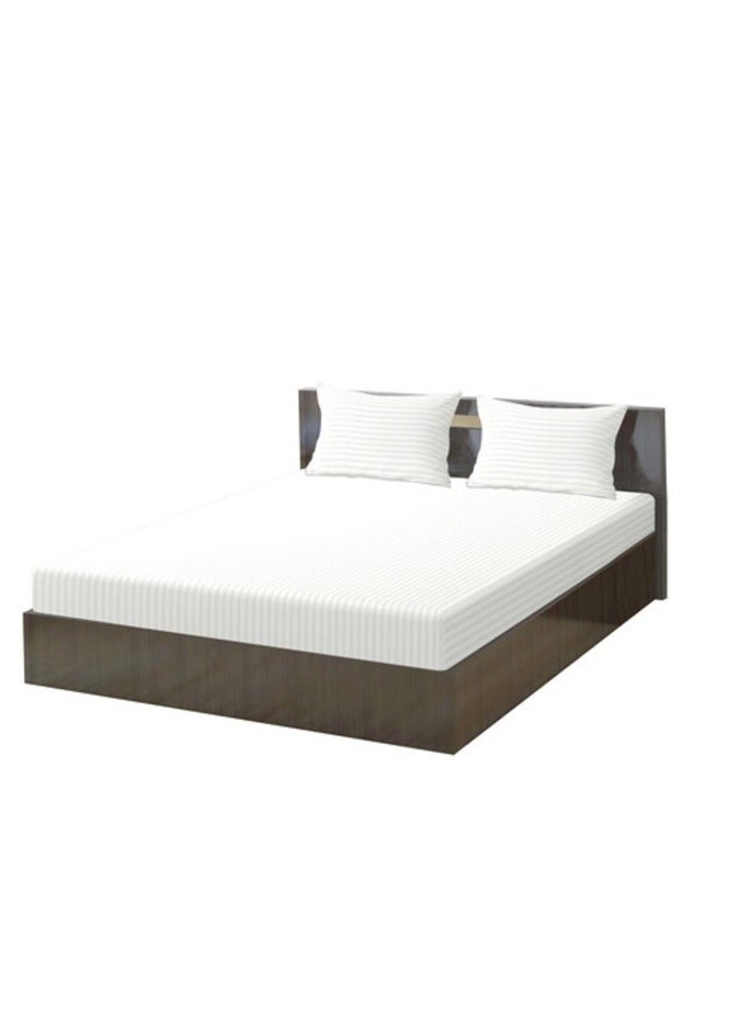 PROMASS Stripe Microfiber White Fitted Sheet - Single 90 x 190 cm - Image 2