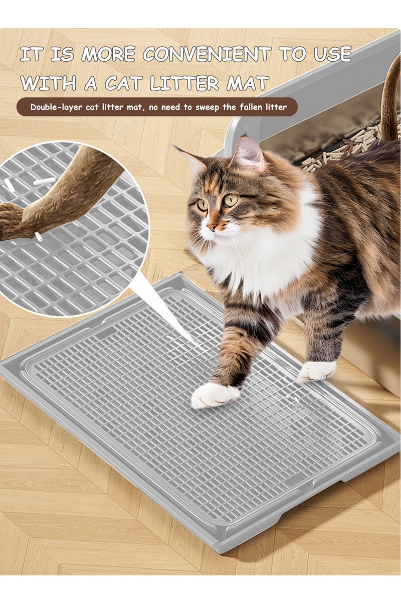 كيدل كبيرة من الفولاذ المقاوم للصدأ القط القمامة مربع ، وسهلة التنظيف ، ومناسبة كبيرة ومتعددة القط القمامة مربع القط القمامة صينية - Image 2