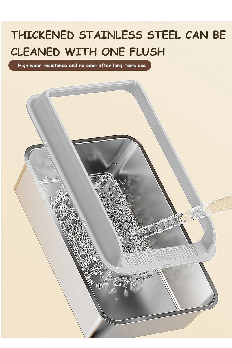كيدل كبيرة من الفولاذ المقاوم للصدأ القط القمامة مربع ، وسهلة التنظيف ، ومناسبة كبيرة ومتعددة القط القمامة مربع القط القمامة صينية - Image 4