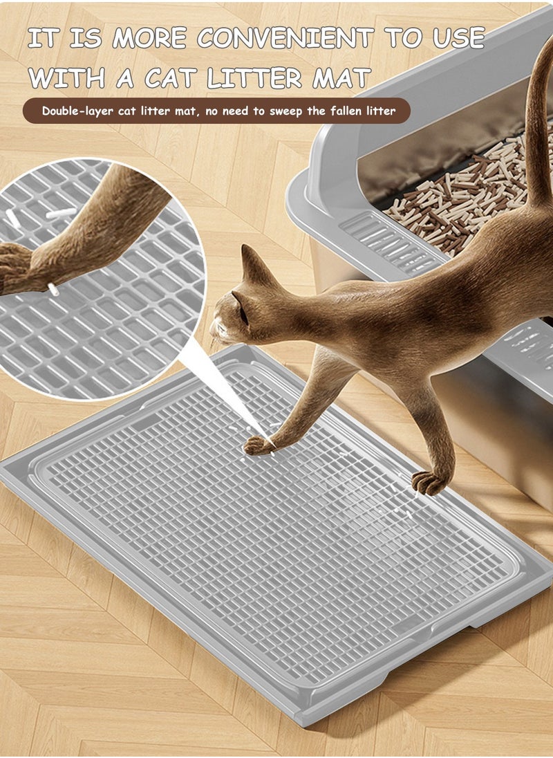 Kidle Large Stainless Steel Cat Litter Box Easy Cleaning Kitty Litter Box Cat Litter Tray for Big and Multiple Cats  - Image 3