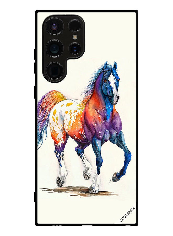 Covernex Protective Case Cover For Samsung Galaxy S23 Ultra Horse Paint Art - Image 1