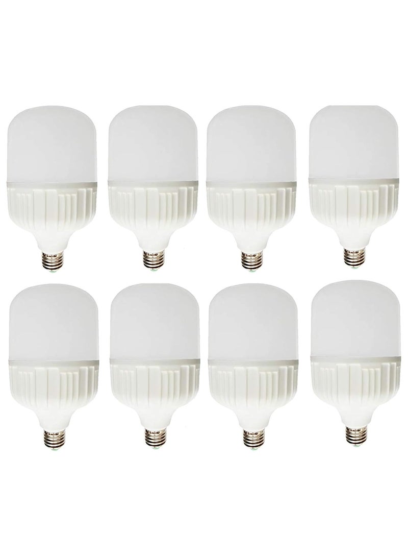 8 لمبة ليد 45 واط E27 - حجم كبير، ابيض