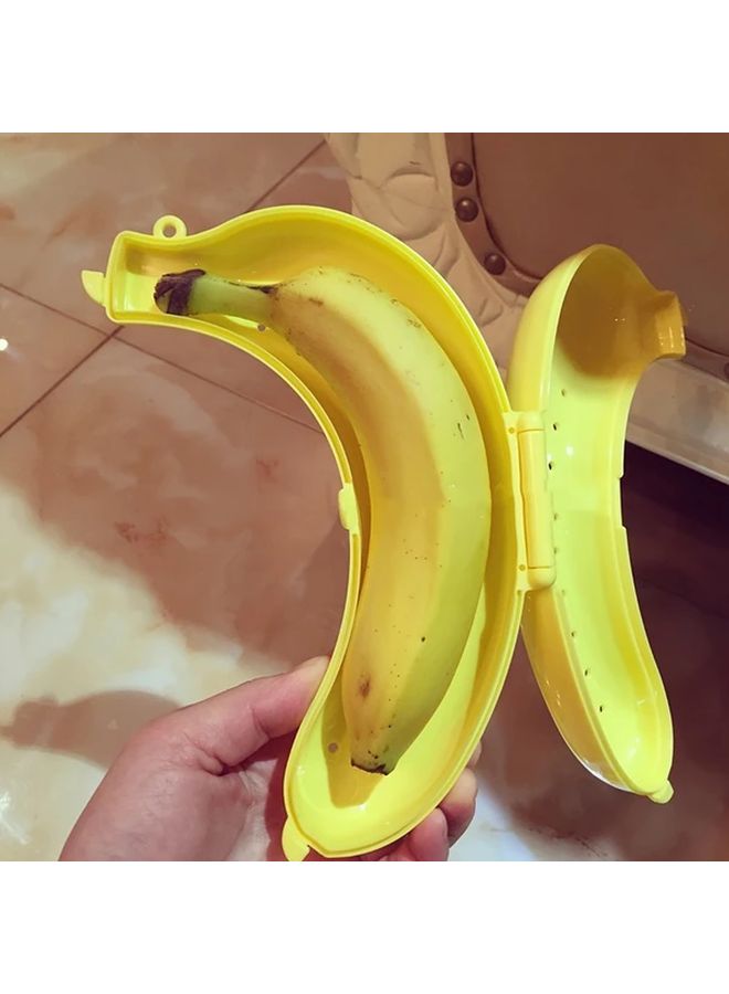 Pink Durable Reusable Banana Storage Box Portable Fruit Container With Clip On Lid For Travel Outdoor - Image 1