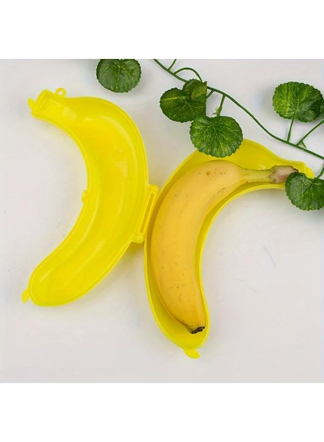 Pink Durable Reusable Banana Storage Box Portable Fruit Container With Clip On Lid For Travel Outdoor - Image 4