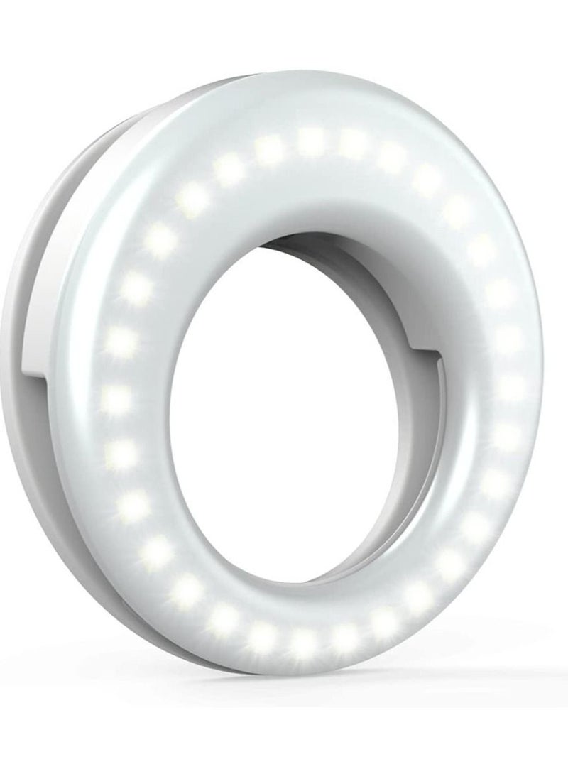 Selfie Ring Lights LED Circle  Cell Phone Laptop Camera Photography Video Lighting Clip On Rechargeable  - Image 1