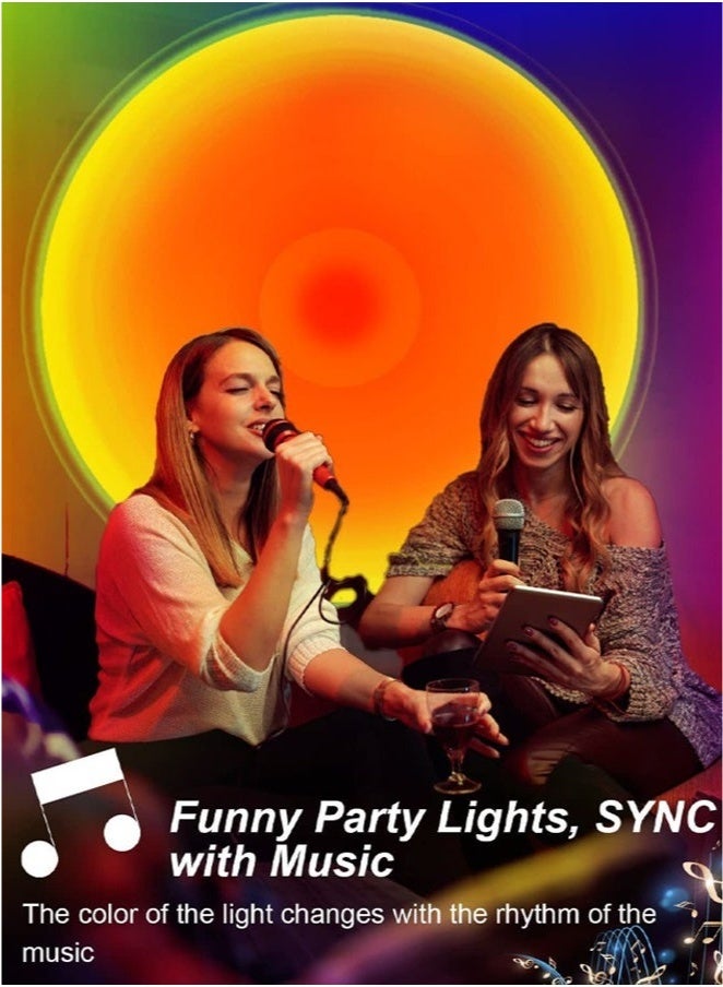 Arabest Sunset Lamp Projection, Not Only 21 Colors Sunset Lights, 180 Degree Rotation Led Light, Push Button Switch & APP Control Projector for Party Bedroom Decor - Image 5