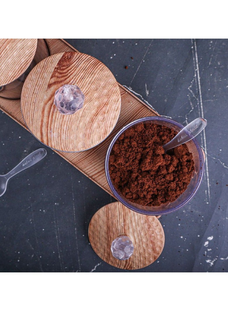 A sugar set with a 4*1 base and elegant covers in wooden colors as a piece of wonderful plastic decor - Image 4