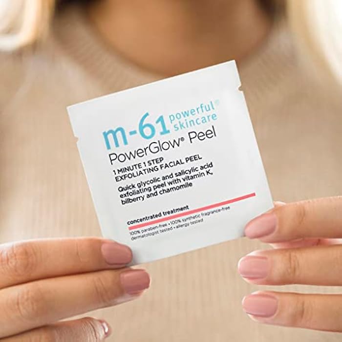 m-61 PowerGlow Peel | Exfoliating Facial Peel With Glycolic, Salicylic Acid. 1 Minute, 1 Step - 30 Treatments - Image 3