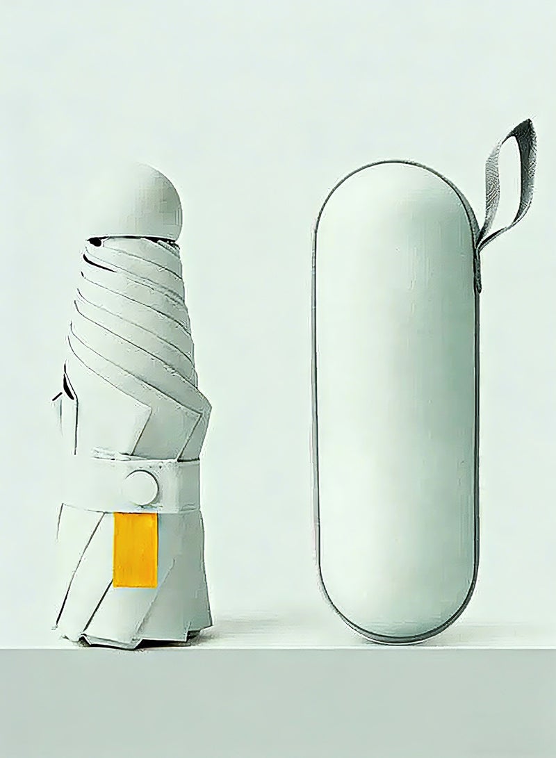 Travel Umbrella Portable Compact Umbrellas, Pocket Mini for Purse, Umbrellas for UV Sun & Rain Small for Backpack, Umbrella with Case Folding for Kids Women Green - Image 2