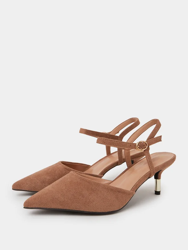 Styli Styli Beige Ankle Strap Formal Shoes