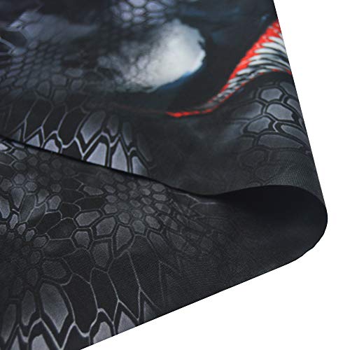 Obacle Animal Half Face Mask Sun Dust Wind Protection Durable Breathable Seamless Face Mask for Men Women Thin Neck Gaiter for Outdoor Sports Gifts (Skull Red Teeth Mask) - Image 5