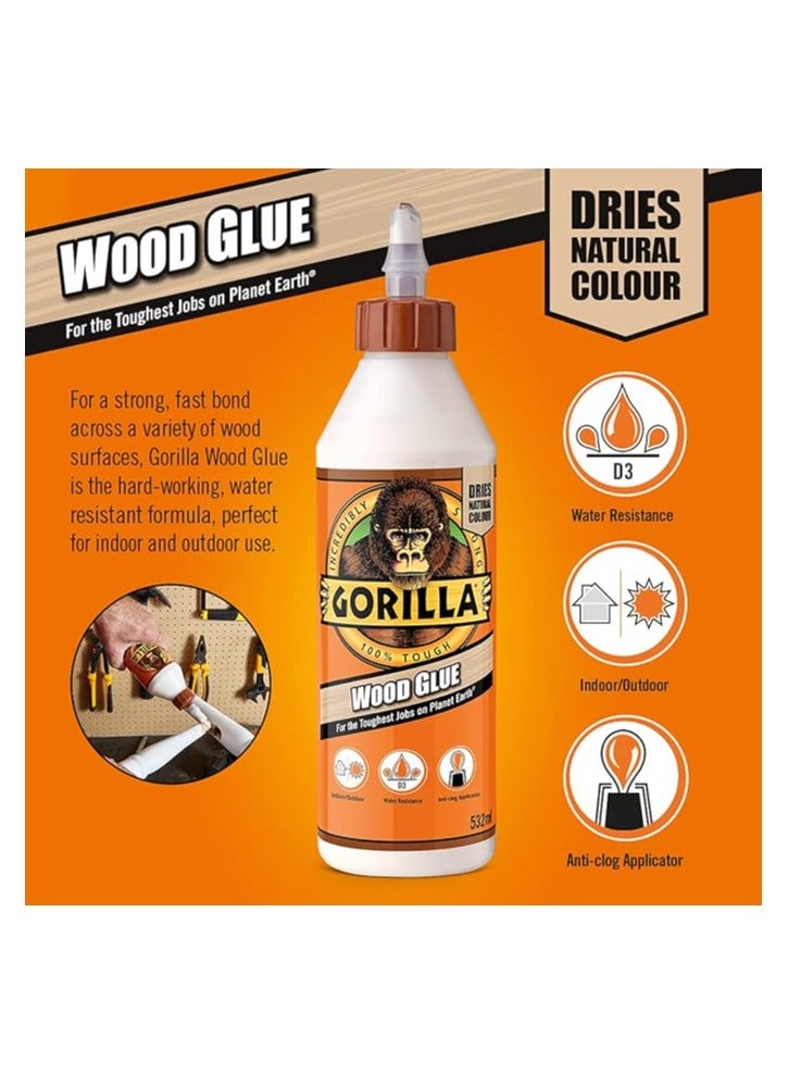 Gorilla Wood Glue, 532ml - Image 2