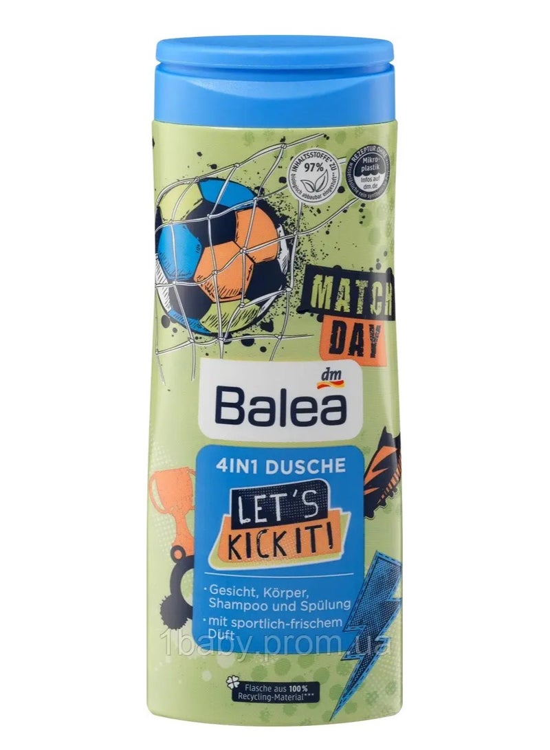 Kids 4 in1 Shower Let's Kick it Shower Gel 300ml