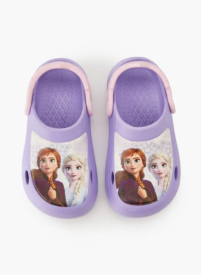 Disney Clogs with Cutout Design, Frozen Print