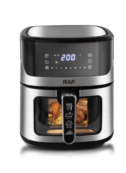 AirFryer 8.3L Size,1600W, Multi-Purpose Machine One-touch Panel,Easy to clean,360° Turbo Airflow Tech, Nonstick Air Fryers Basket,dishwasher-safe, Intelligent weighting，Guided Cooking Prompts