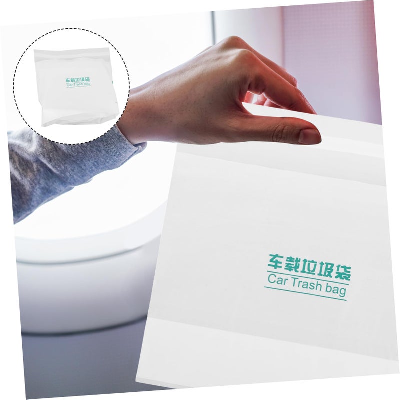100 Pcs Thickened Disposable Car Trash Bags Vomit Garbage Pouches for Vehicle - Image 3