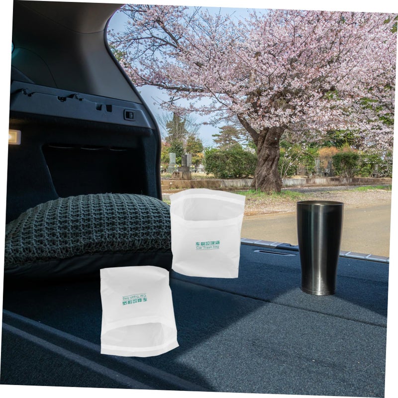 100 Pcs Thickened Disposable Car Trash Bags Vomit Garbage Pouches for Vehicle - Image 5