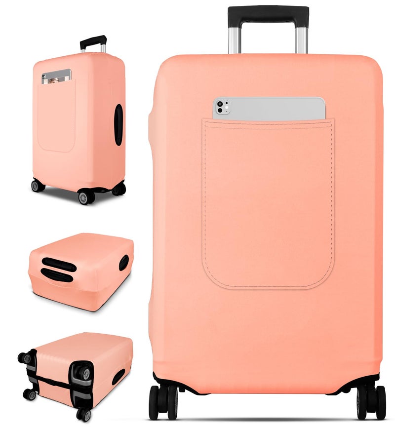Slohif Luggage Cover for Suitcase Tsa Approved Protector Luggage Sleeve Suit Case Cover Travel Stretch Large Baggage Case Protective Washable Fit 2830 Inch Rose - Image 2