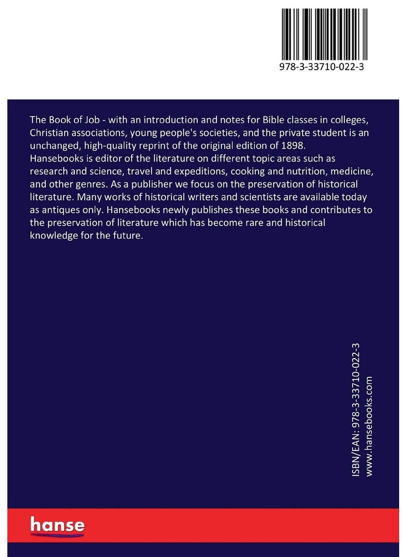 The Book of Job: with an introduction and notes for Bible classes in colleges, Christian associations, young people's societies, and the private student  - Image 2
