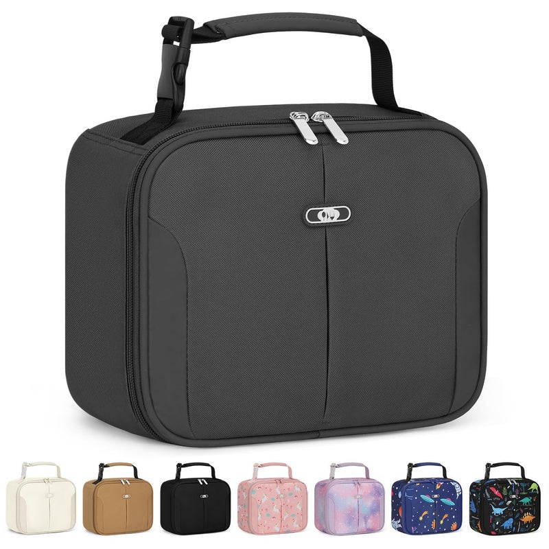 Capolo Insulated Lunch Box for Kids, Cute Thermal Lunch Bag for School, Reusable Lunch Tote for Boys and Girls, Durable Cooler Bag with Easy Grab Handle, Lightweight and Easy to Clean Meal Bag, grey - Image 1